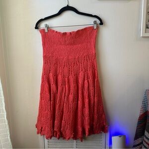 Raviya Coral Crochet Dress / Coverup